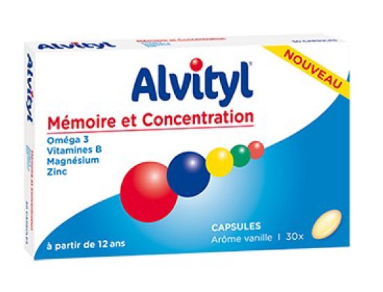 Alvityl Mémoire & Concentration
30 capsules